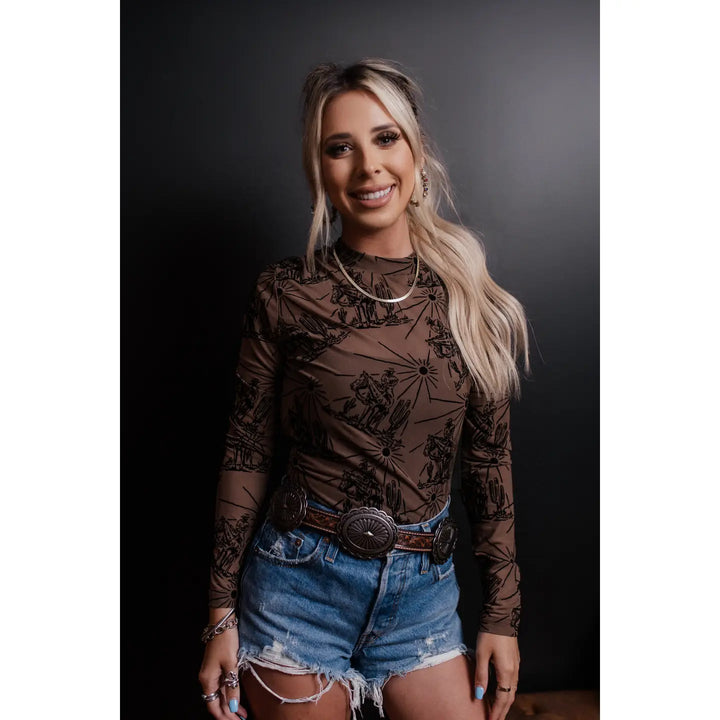 Sunshine 3D Printed Mesh Top | Brown