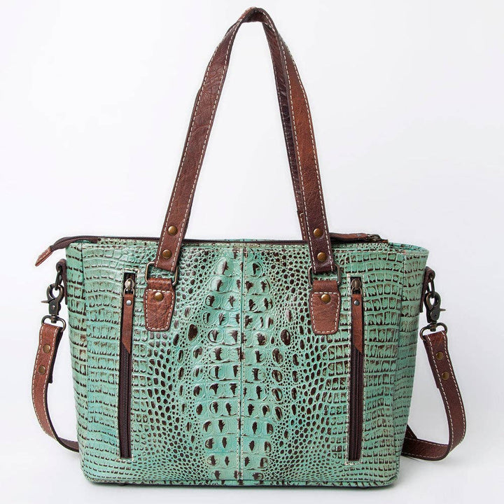 Crocodile Embosseed Leather Bag