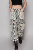 Vintage Wash Crochet Patch Joggers