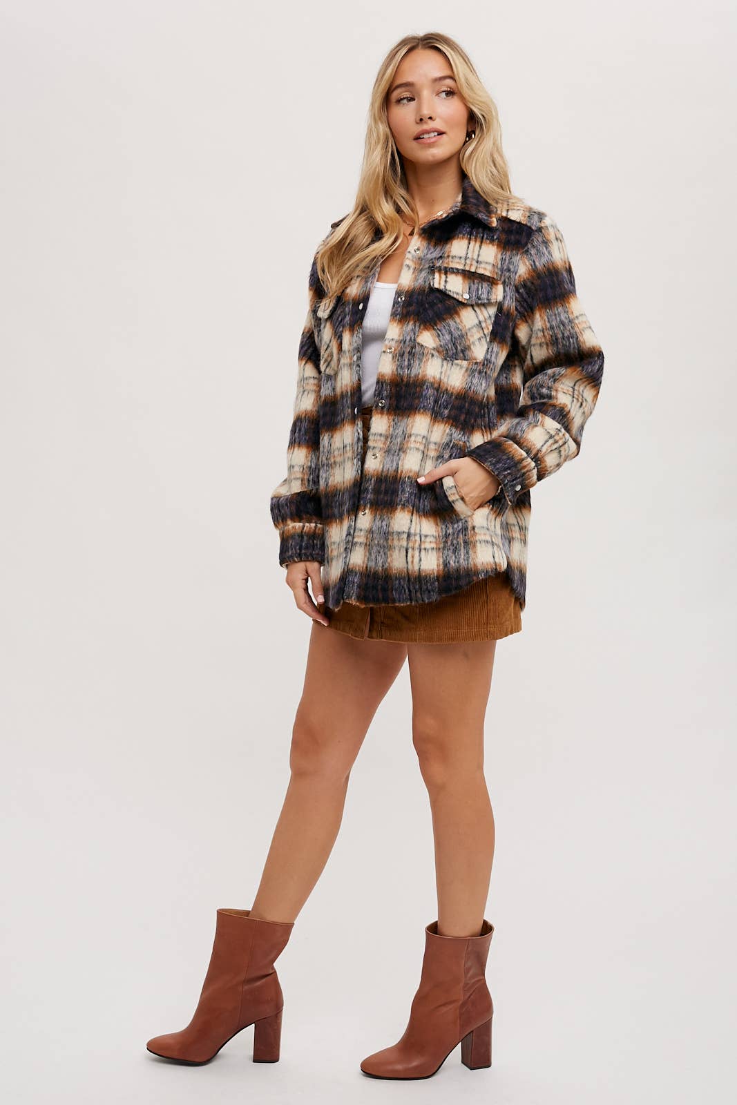 Navy Ridge Plaid Shacket