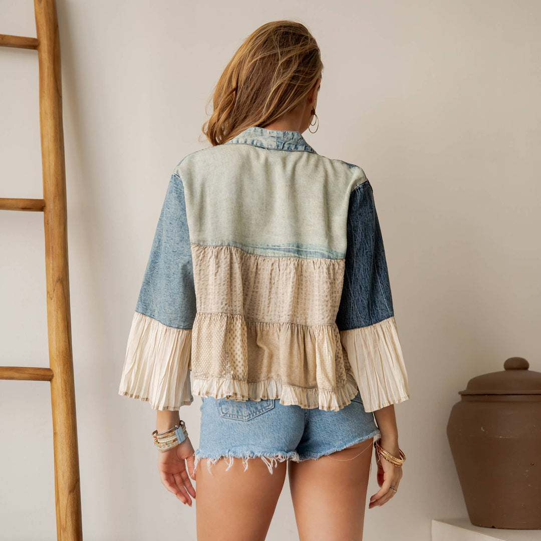 Boho Embroidered Longline Shrug