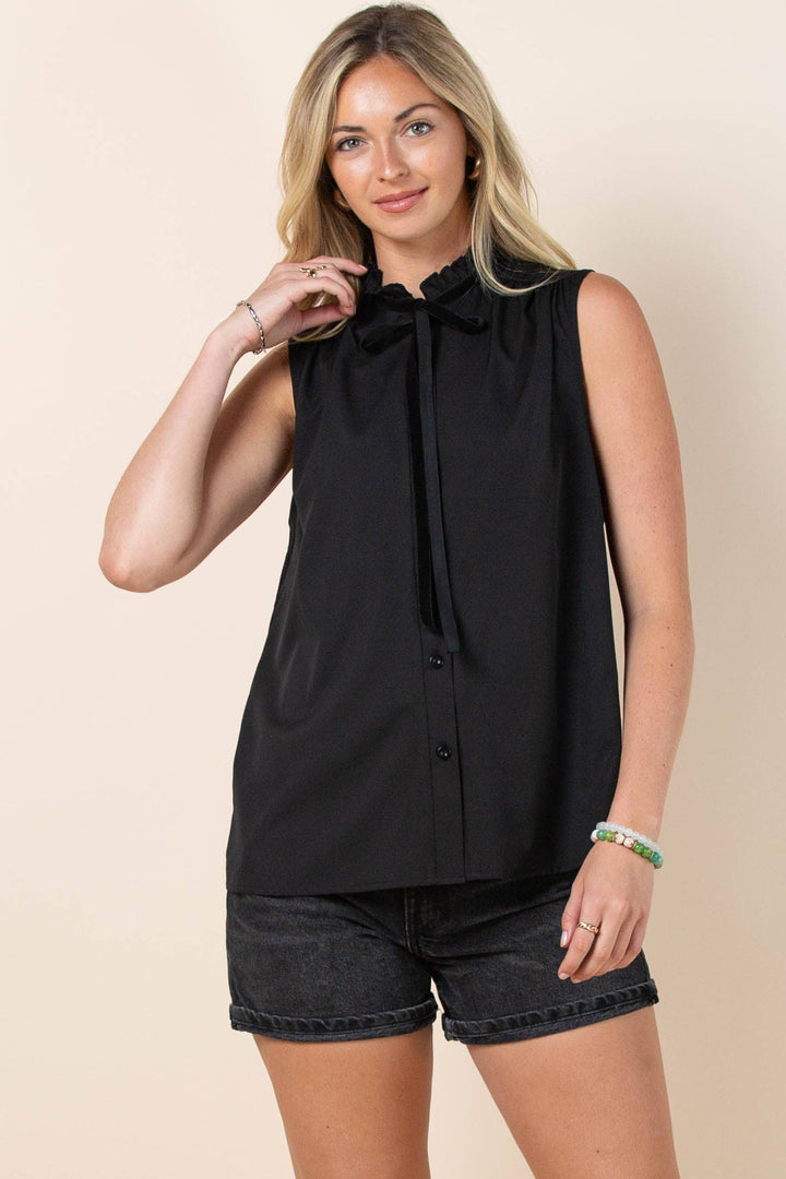 Lainey Ruffled Collar Button Down Shirt