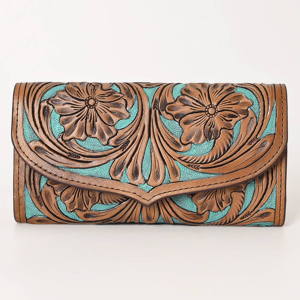 Turquoise Bloom Wallet