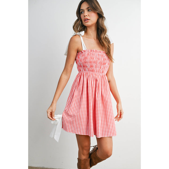 Gingham Mini Sundress | Yellow