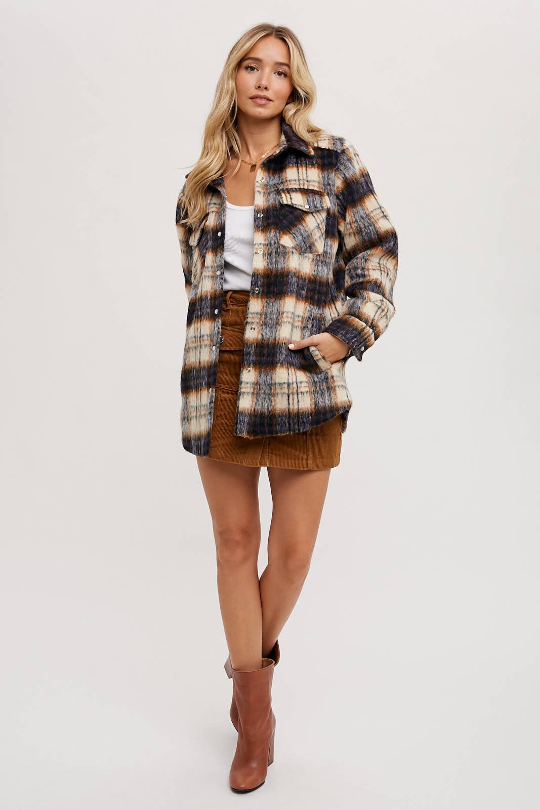 Navy Ridge Plaid Shacket