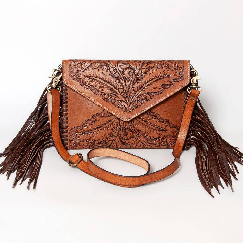 Envelope Hand-Tooled Leather Bag