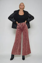 Distressed Corduroy Culotte Pants in Wine | Yeah Gurl Boutique