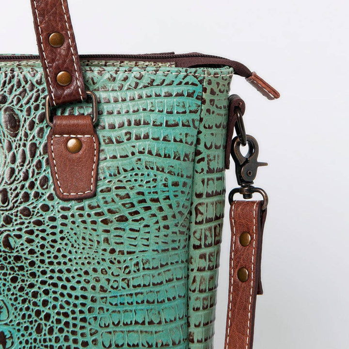 Crocodile Embosseed Leather Bag