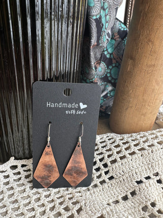 Long Copper Earrings