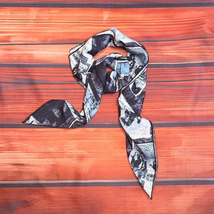 Western Rodeo Print Square Wild Rag