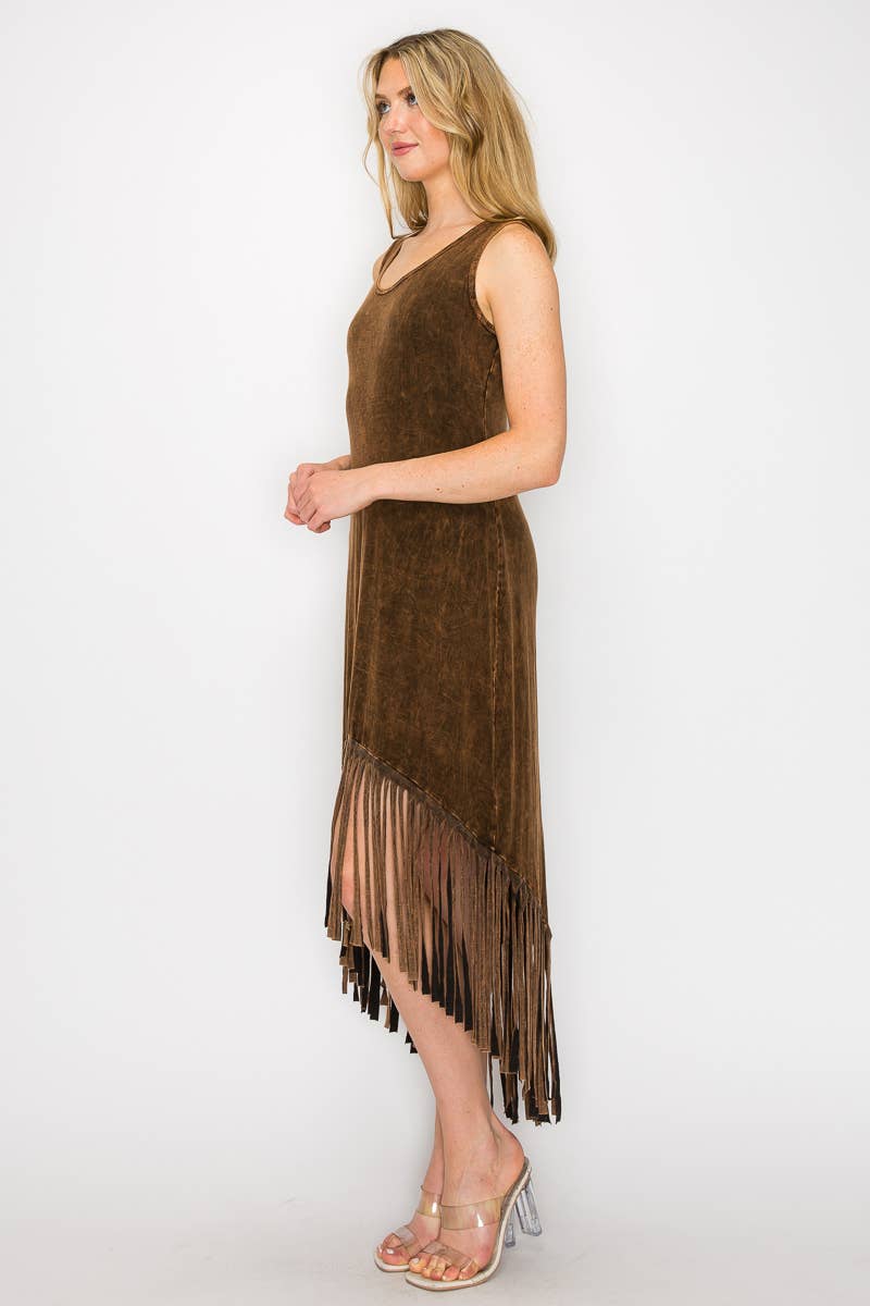 High Noon Fringe Tank Dress