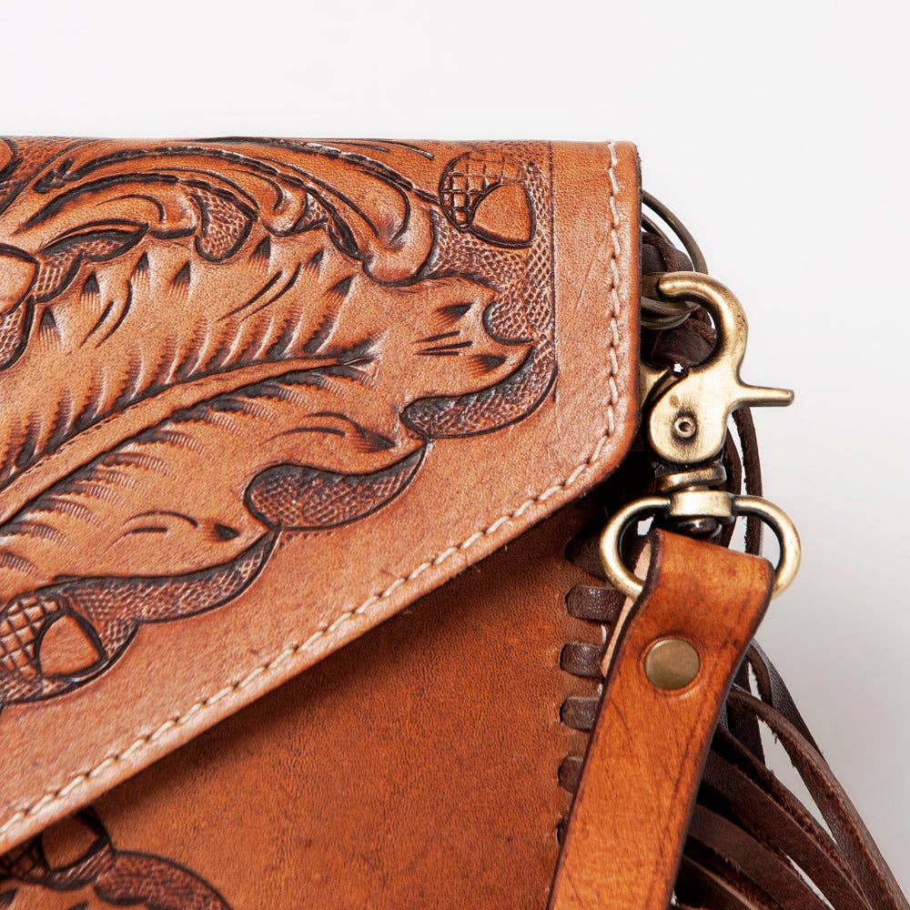 Envelope Hand-Tooled Leather Bag