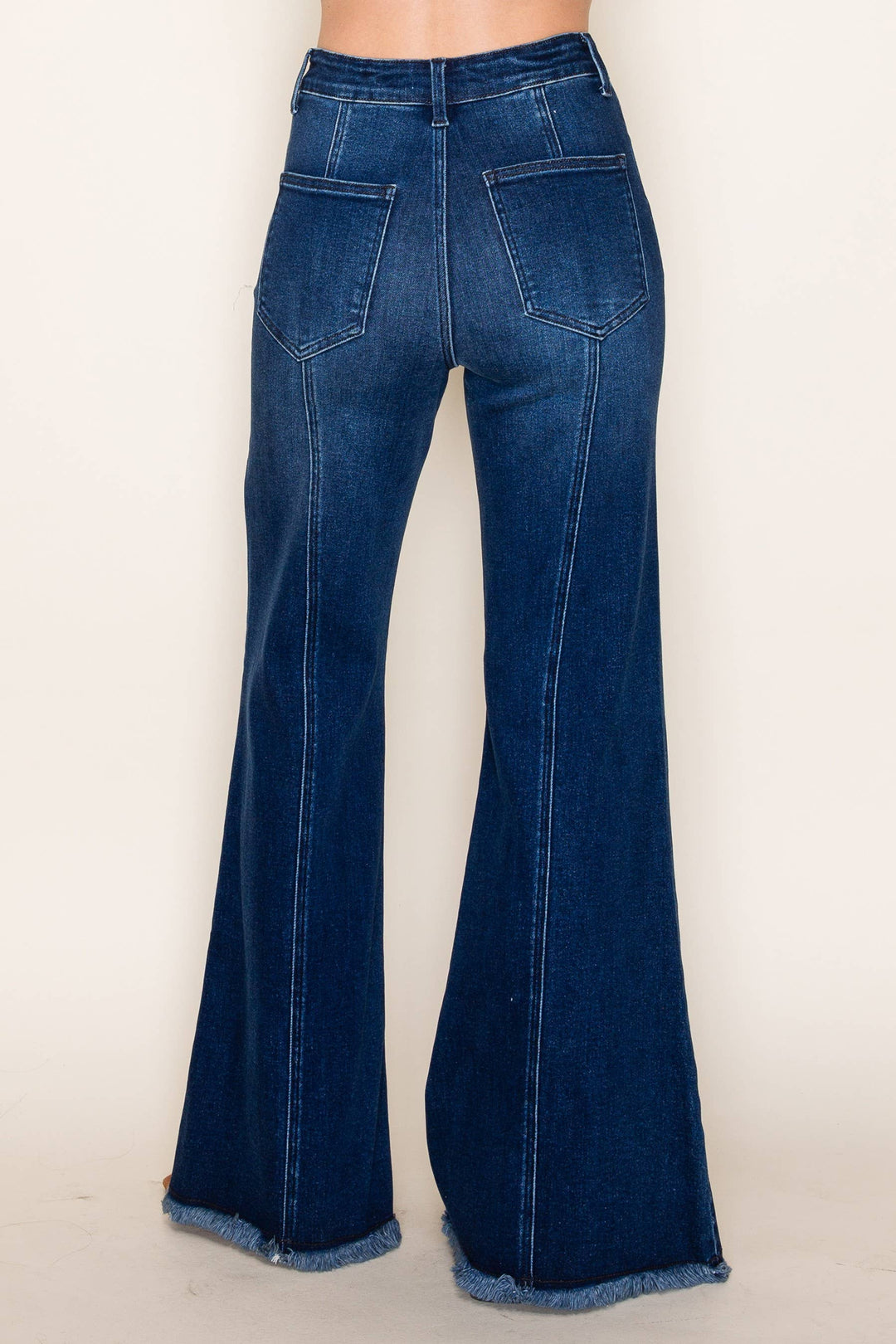 Wide Leg Palazzo Jeans | Dark Denim