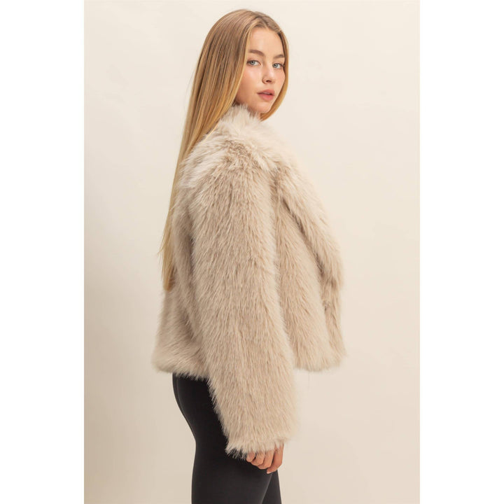 Faux Fur Jacket | Cream