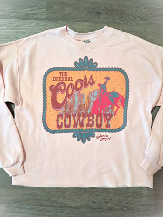 Coors Cowboy Cropped Crewneck