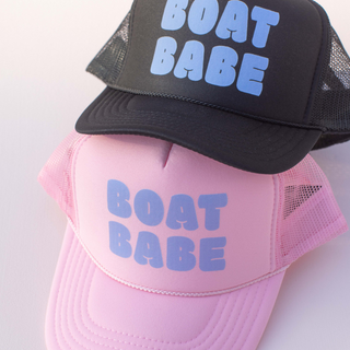 Boat Babe Trucker Hat (Blue/Pink)