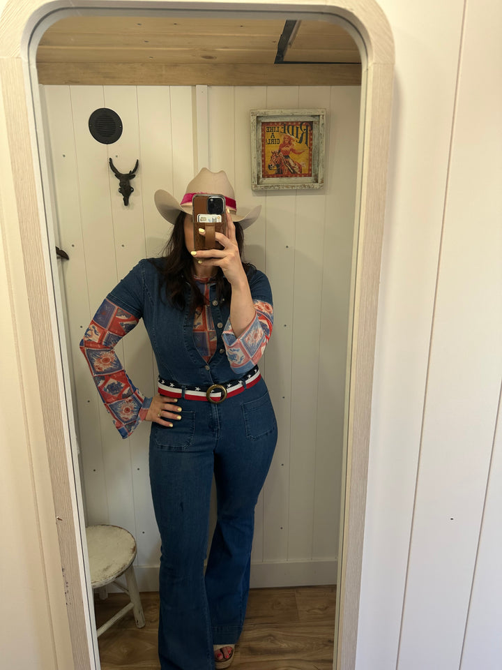 Outlaw Denim Jumpsuit | Medium Wash