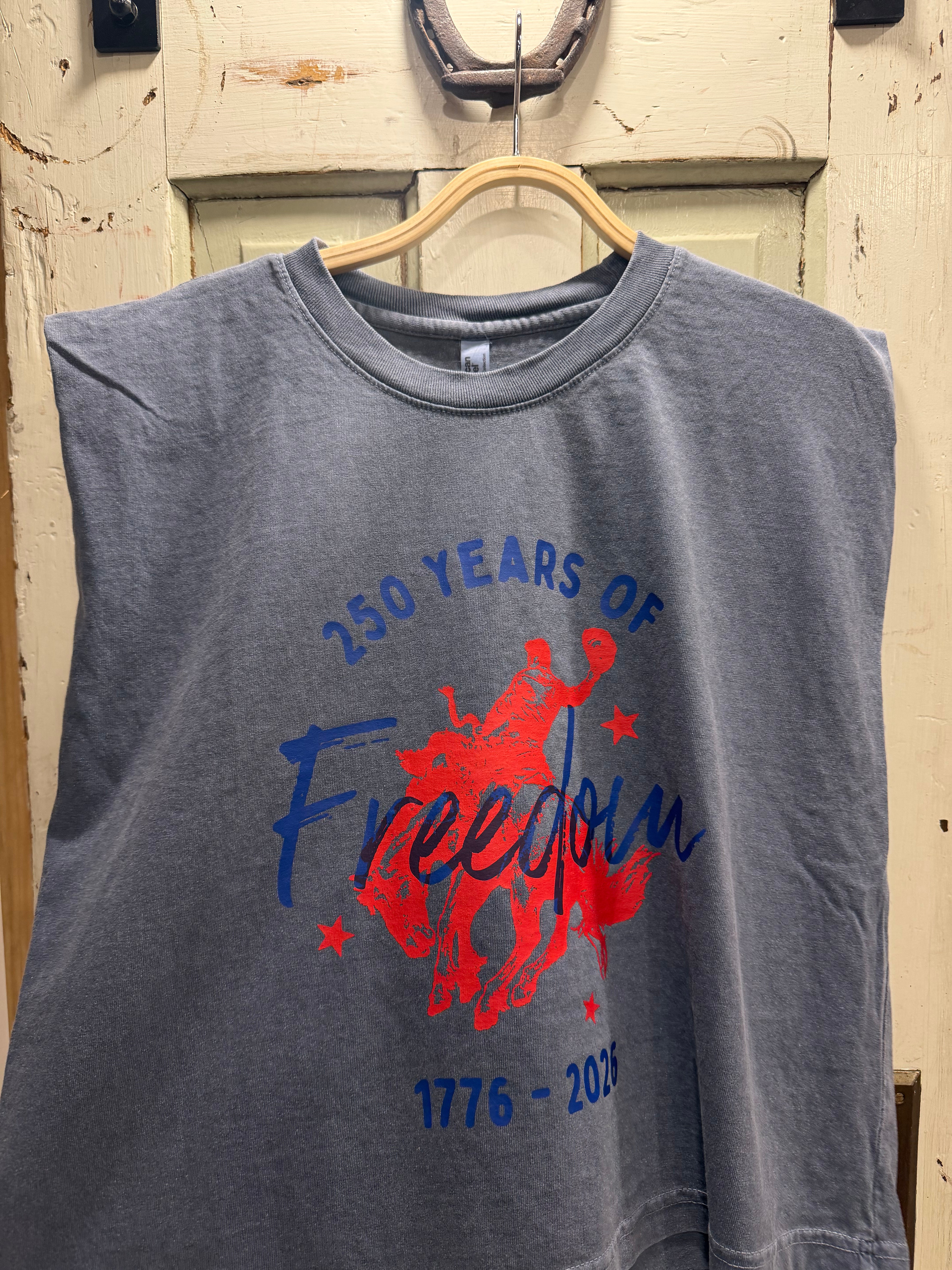 250 Years of Freedom Navy Muscle Tee