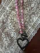 Blush Beaded Heart Necklace