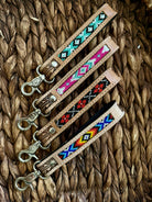 Tooled Leather & Beaded Wristlet