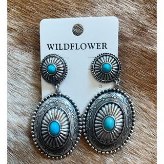 Turquoise Wildflower Earrings