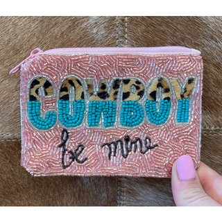 Cowboy Be Mine Sequined Coin Pouch