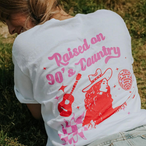 Raised On 90'S Country (Front + Back) Graphic Tee