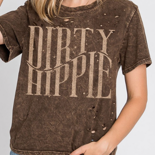 Dirty Hippie Distressed Graphic Tee
