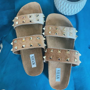 Toodle Cowhide & Studded Sandals
