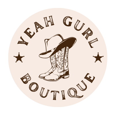 Yeah Gurl Boutique Circle Logo | Star, Boots, and Cowgirl Hat