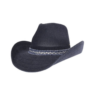 Havasu Denim Fringe Cowboy Hat | Navy
