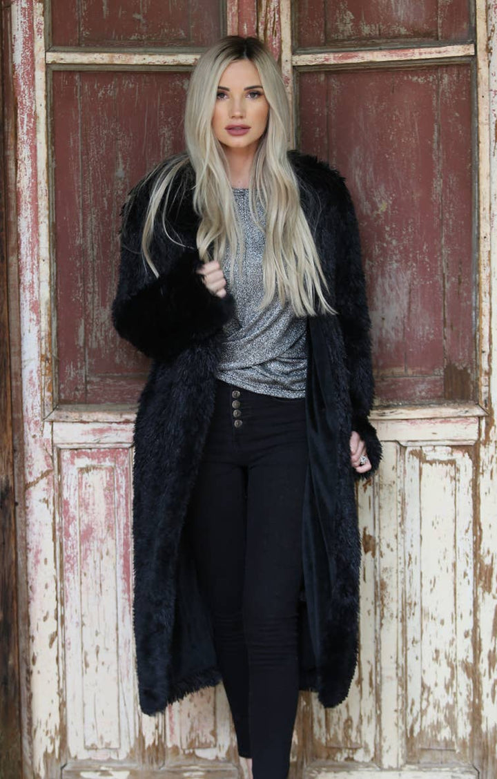 Idaho Luxe Faux Fur Coat | Tan