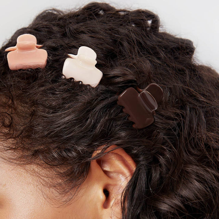 Recycled Plastic Mini Cloud Claw Clips 8pc Set | Rosewood