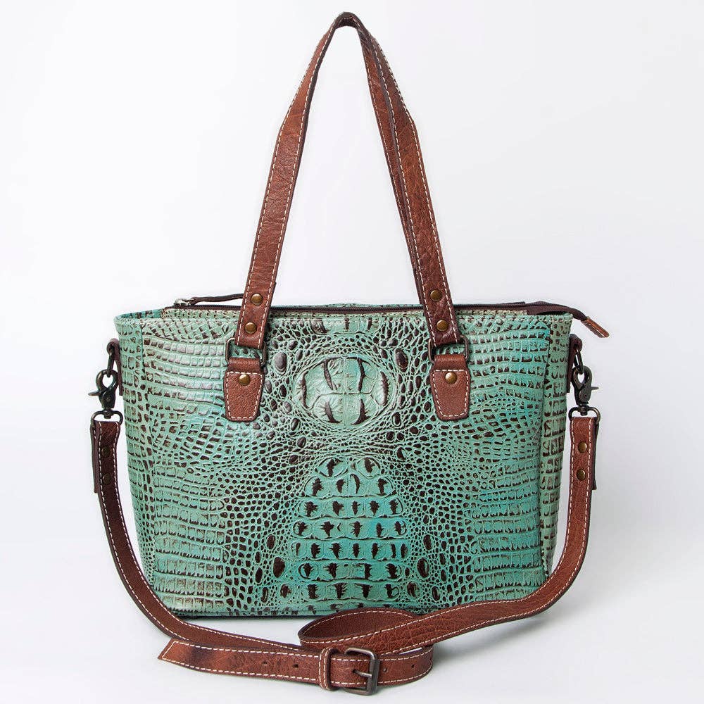 Crocodile Embosseed Leather Bag