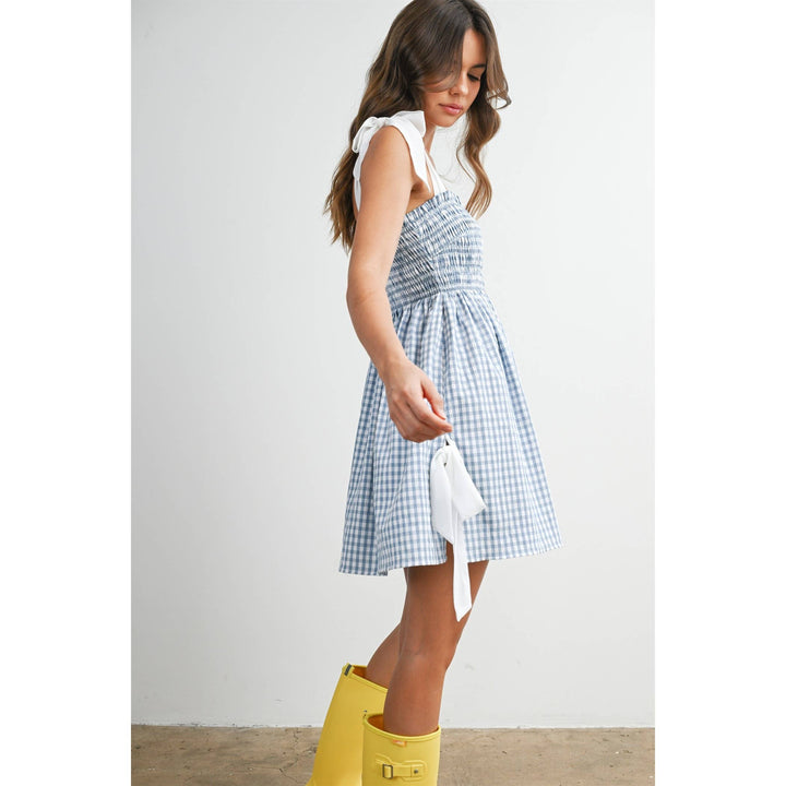 Gingham Mini Sundress | Yellow