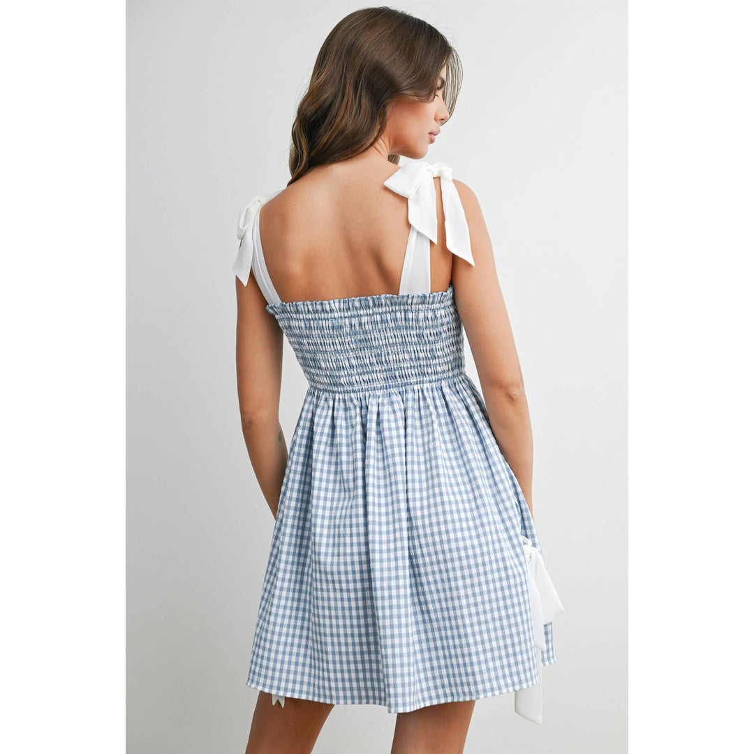 Gingham Mini Sundress | Yellow