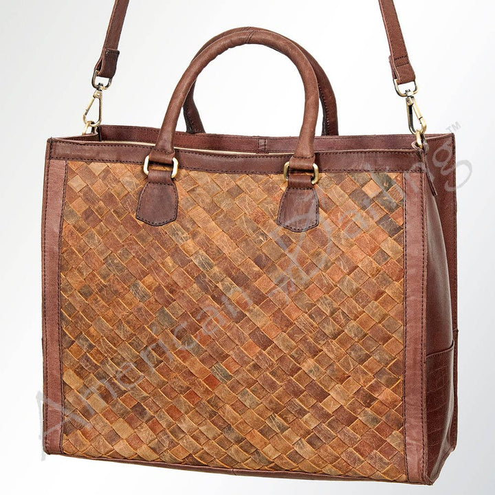 Woven Leather Tote Bag
