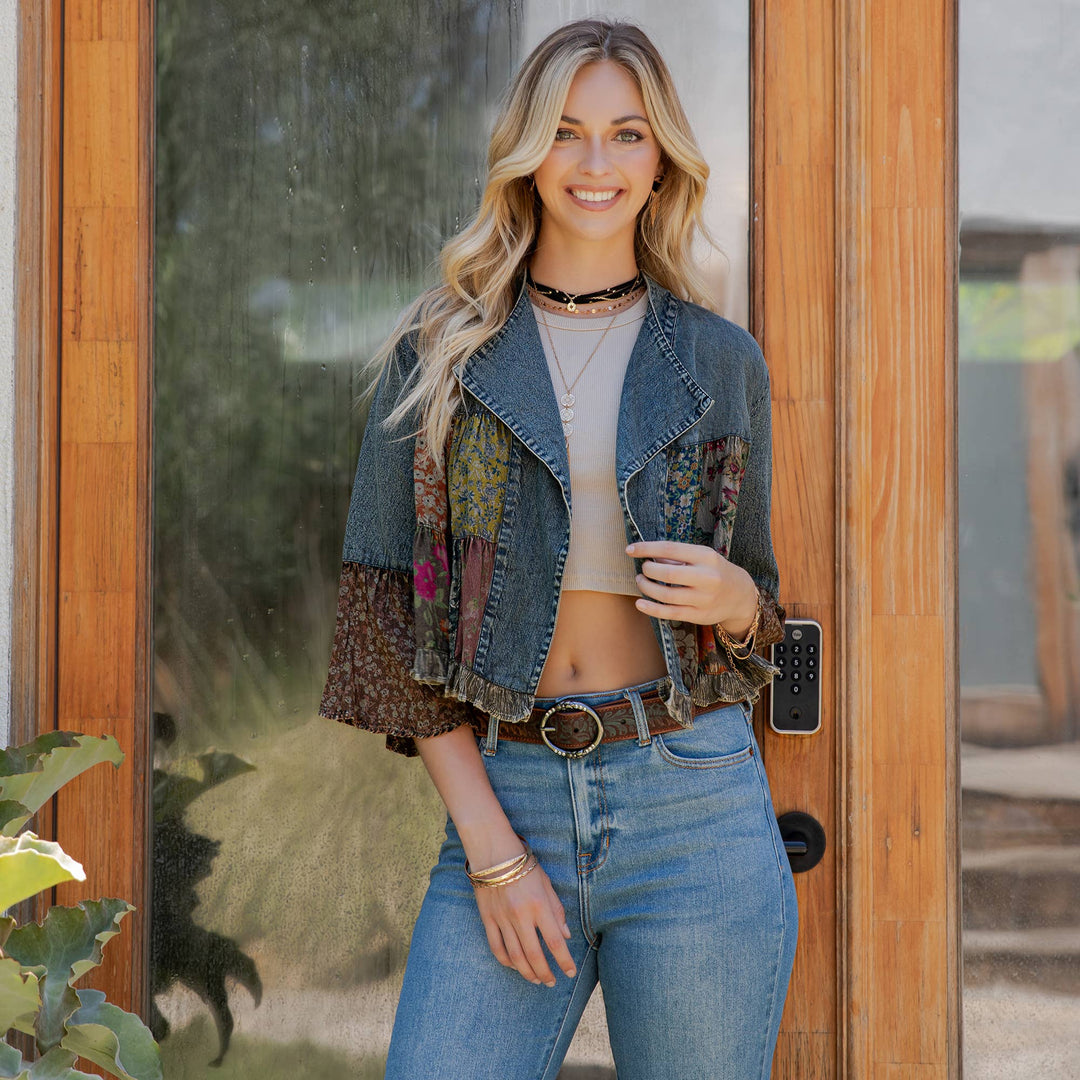 Boho Embroidered Longline Shrug