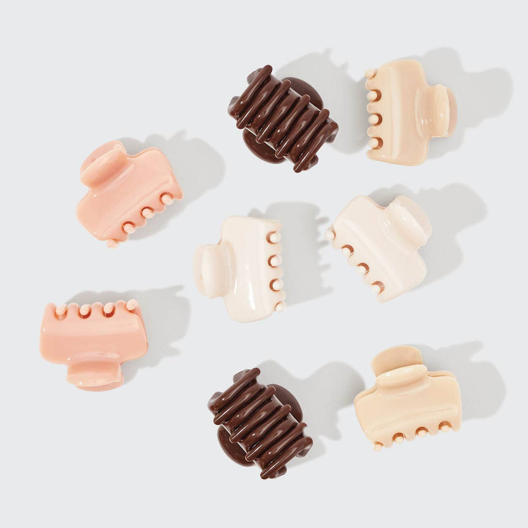 Recycled Plastic Mini Cloud Claw Clips 8pc Set | Rosewood