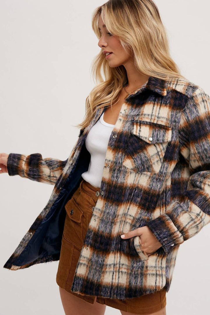 Navy Ridge Plaid Shacket
