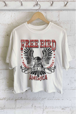 Free Bird Long Crop Graphic Tee