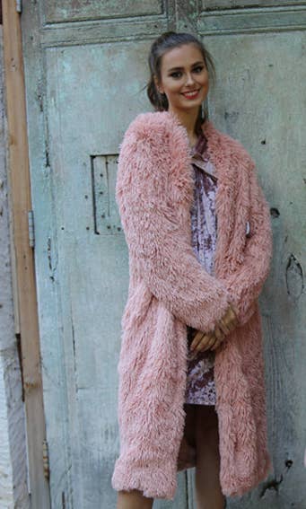 Idaho Luxe Faux Fur Coat | Tan