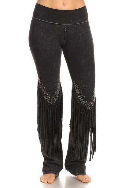 Desert Stone Fringe Yoga Pants