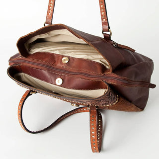 Cowgirl Jewel Turquoise & Hair-On Cowhide Tote