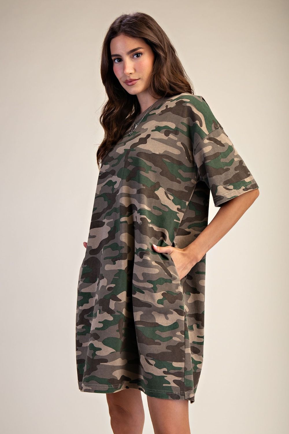 camo t shirt dress Camo Print T-Shirt Dress