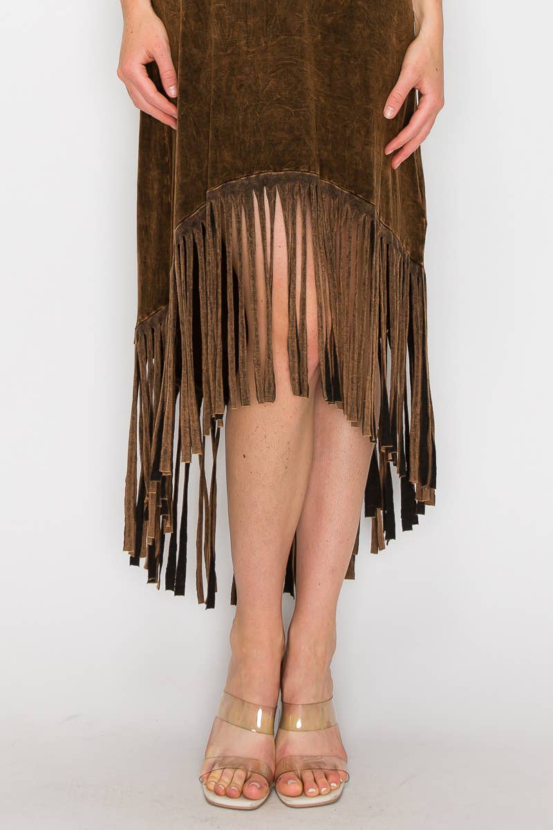 High Noon Fringe Tank Dress