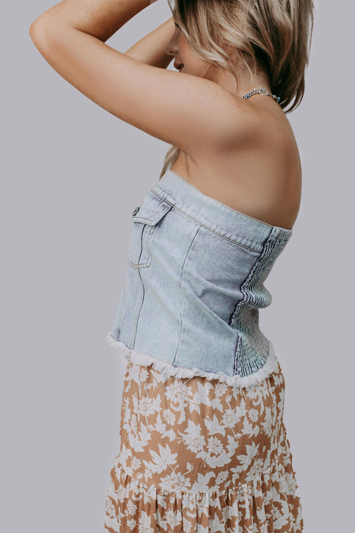 Ranchland Blues Strapless Top