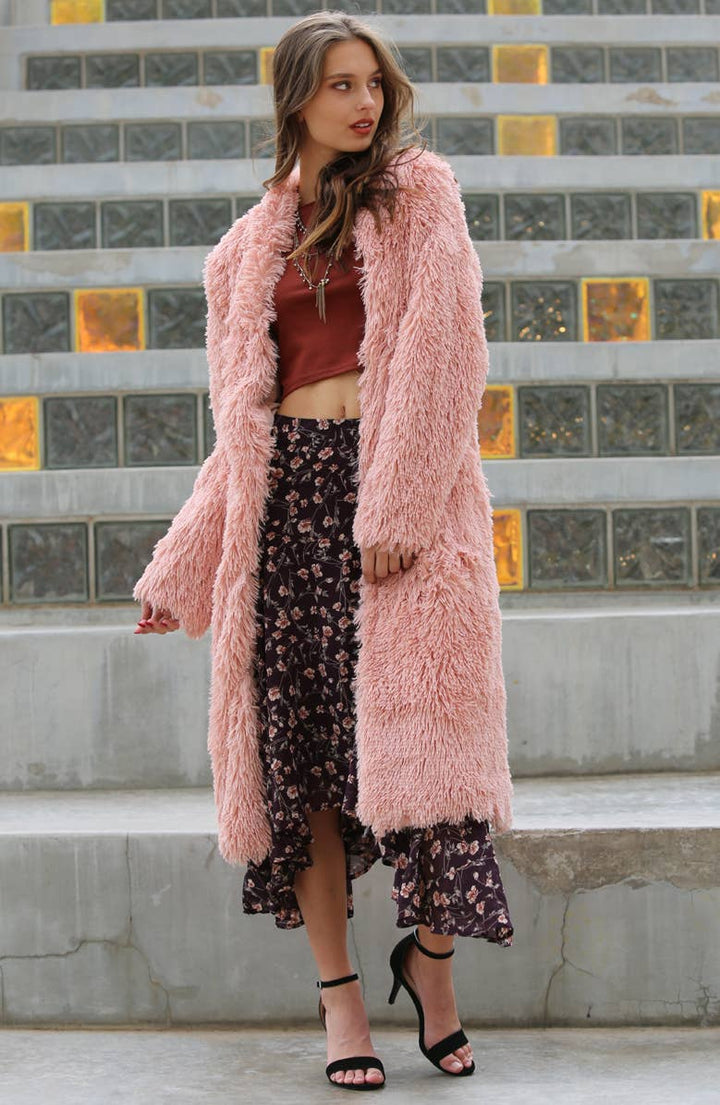 Idaho Luxe Faux Fur Coat | Tan