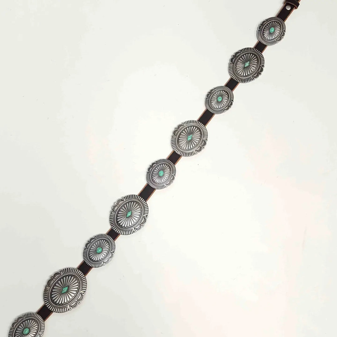 Wild West Turquoise Concho Belt